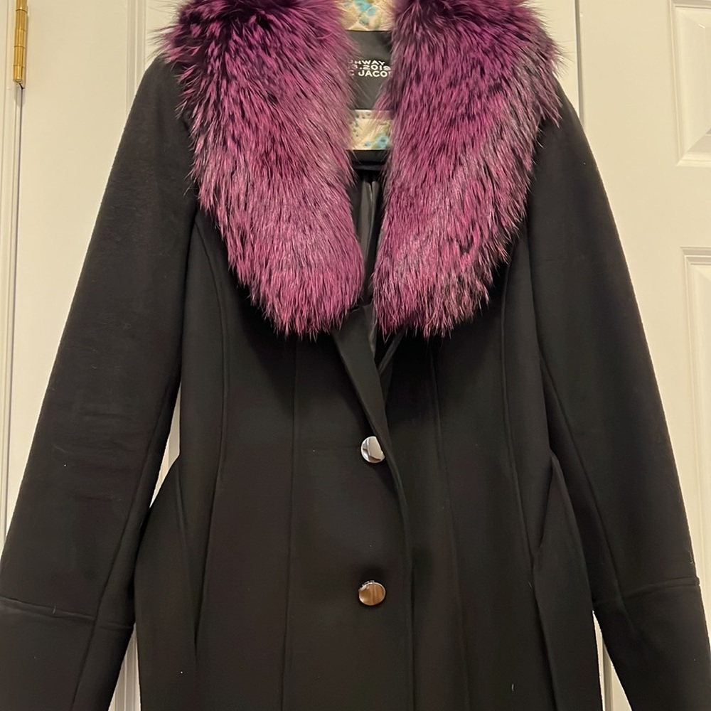 Michael Kors Peacoat with genuine removable fur trim - Picture 2 of 6